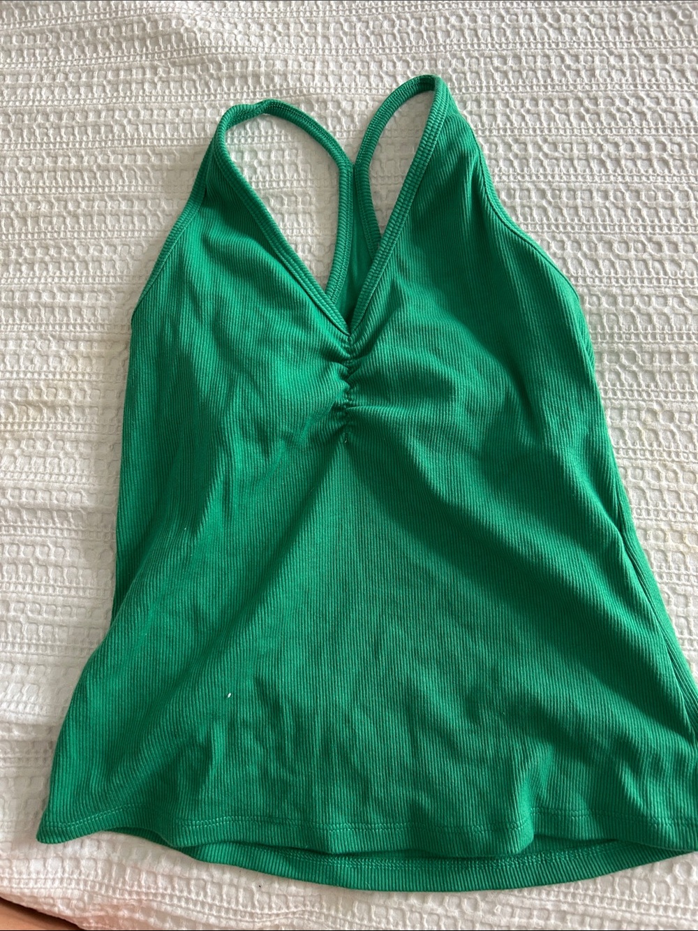 Old Navy Emerald Green Ribbed V-Neck Halter Tank